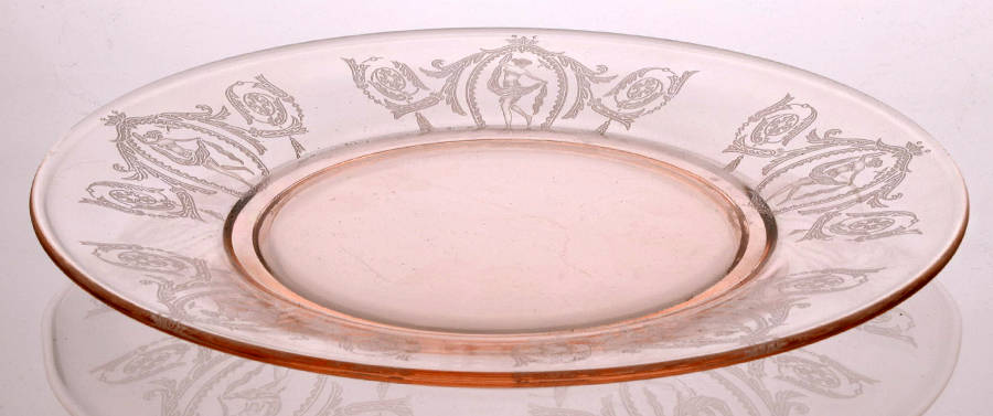 Classic Pink (Stem 15024, Pink Etched) 7" Salad Plate by Tiffin-Franciscan-1