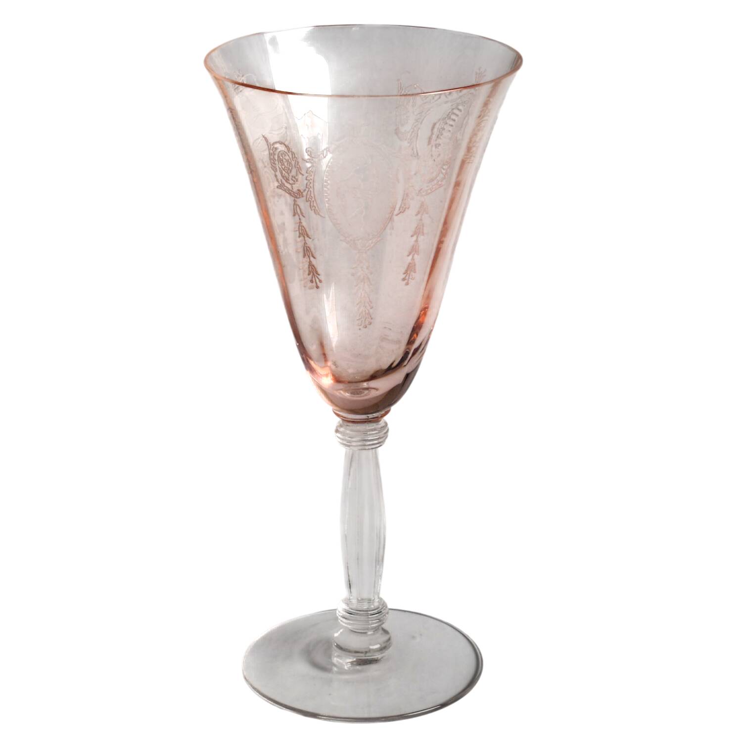 Classic Pink (Stem 15024, Pink Etched) Claret Wine by Tiffin-Franciscan-1