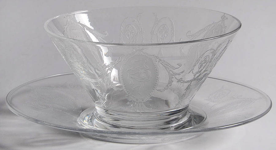Classic (Stem 14185, Etched) Finger Bowl & Underplate by Tiffin-Franciscan-1