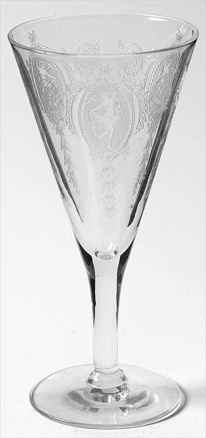 Classic (Stem 14185, Etched) Wine Glass by Tiffin-Franciscan-1