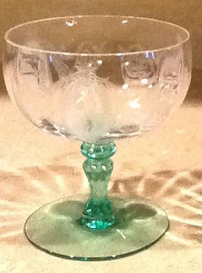 Classic Green (Stem 15016 Green) Low Sherbet by Tiffin-Franciscan-1