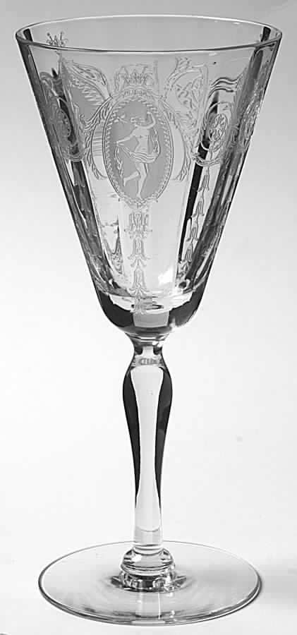 Classic Clear (Stem 14187 Etched) Water Goblet by Tiffin-Franciscan-1
