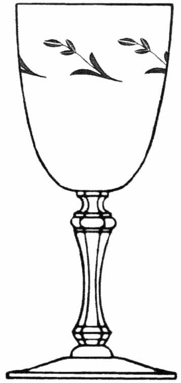 Cloverleaf Water Goblet by Tiffin-Franciscan-1