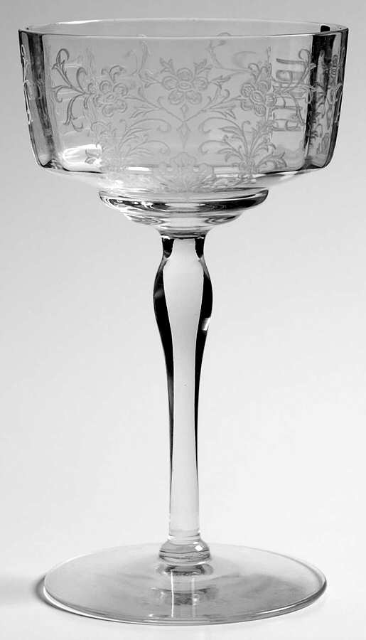 Cordelia Clear (Stem 15048) Champagne/Tall Sherbet by Tiffin-Franciscan-1
