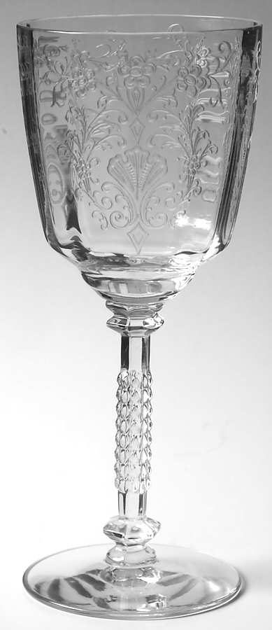 Cordelia Clear (Stem 15067) Water Goblet by Tiffin-Franciscan-1