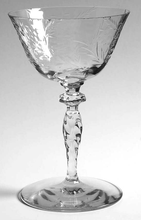 Cut 101-1 Champagne/Tall Sherbet by Tiffin-Franciscan-1