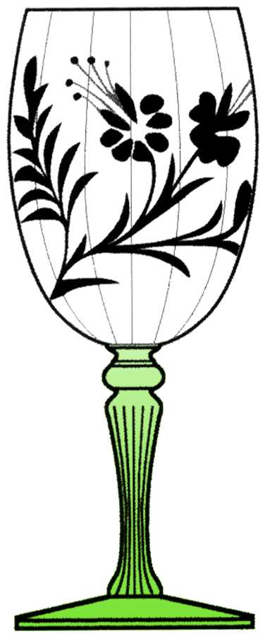 Cut 406 (Stem #15016) Water Goblet by Tiffin-Franciscan-1