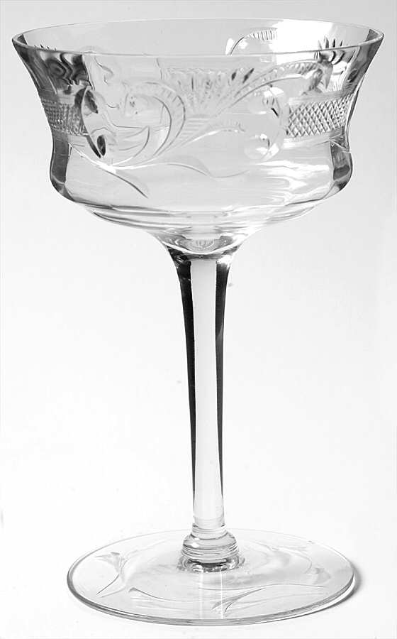 Cut 421 Champagne/Tall Sherbet by Tiffin-Franciscan-1