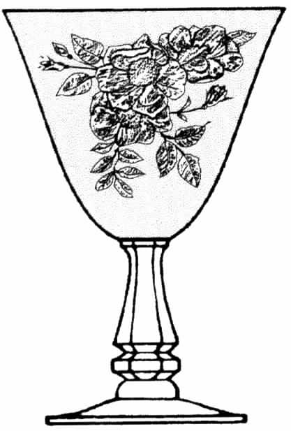 Damask Rose Water Goblet by Tiffin-Franciscan-1