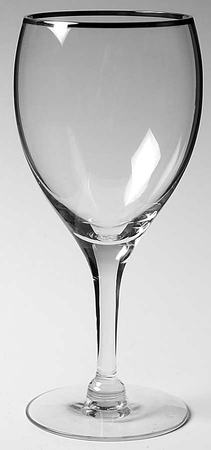 Dawn Clear (Stem 17690, Platinum Trim) Wine Glass by Tiffin-Franciscan-1