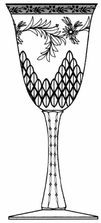 Dijon (Gold Encrusted) Water Goblet by Tiffin-Franciscan-1