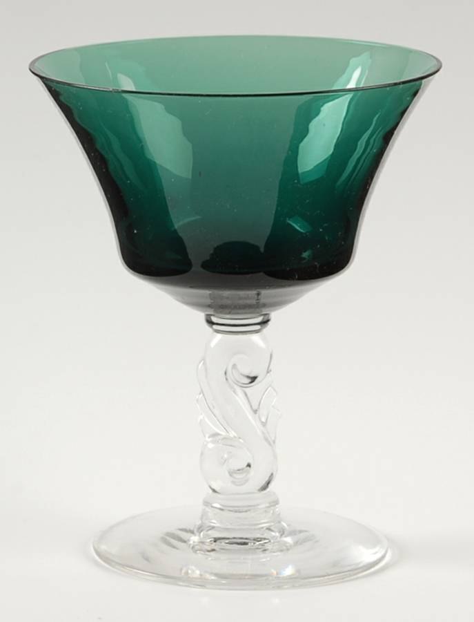 Dolphin Green Champagne/Tall Sherbet by Tiffin-Franciscan-1