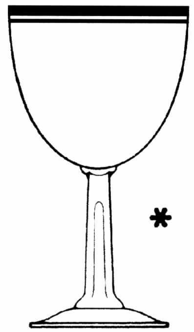 Double Wedding (Gold Trim) Water Goblet by Tiffin-Franciscan-1