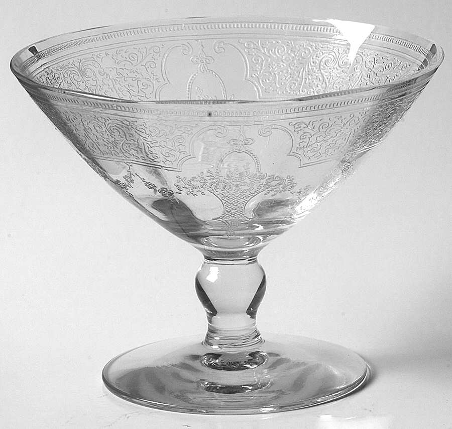 Elinor (Etched) Low Sherbet by Tiffin-Franciscan-1