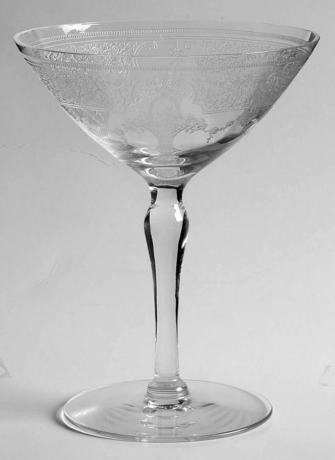Elinor (Etched) Champagne/Tall Sherbet by Tiffin-Franciscan-1