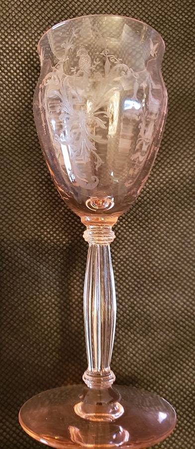Empire Pink (Stem 15018) Wine Glass by Tiffin-Franciscan-1