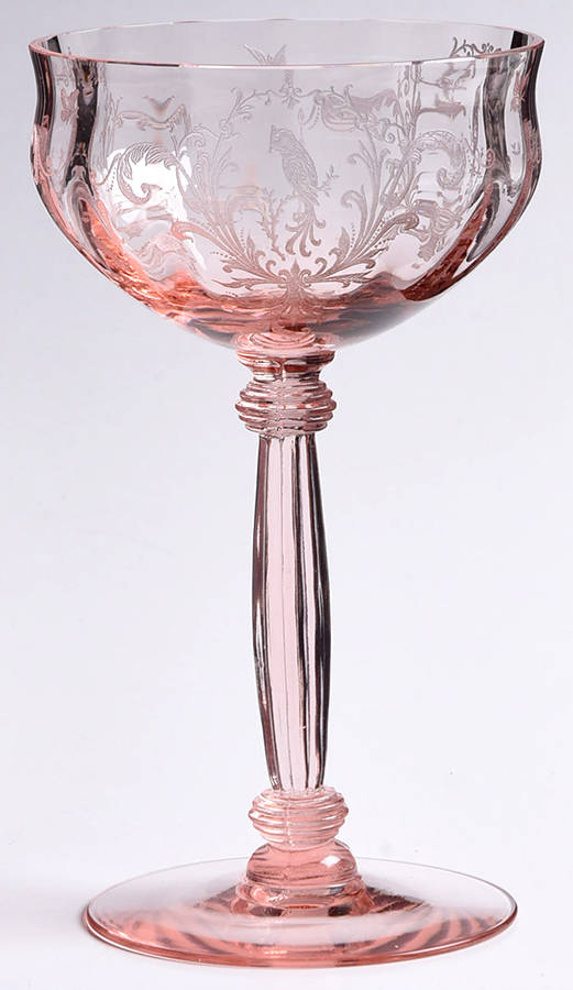Empire Pink (Stem 15018) Champagne/Tall Sherbet by Tiffin-Franciscan-1