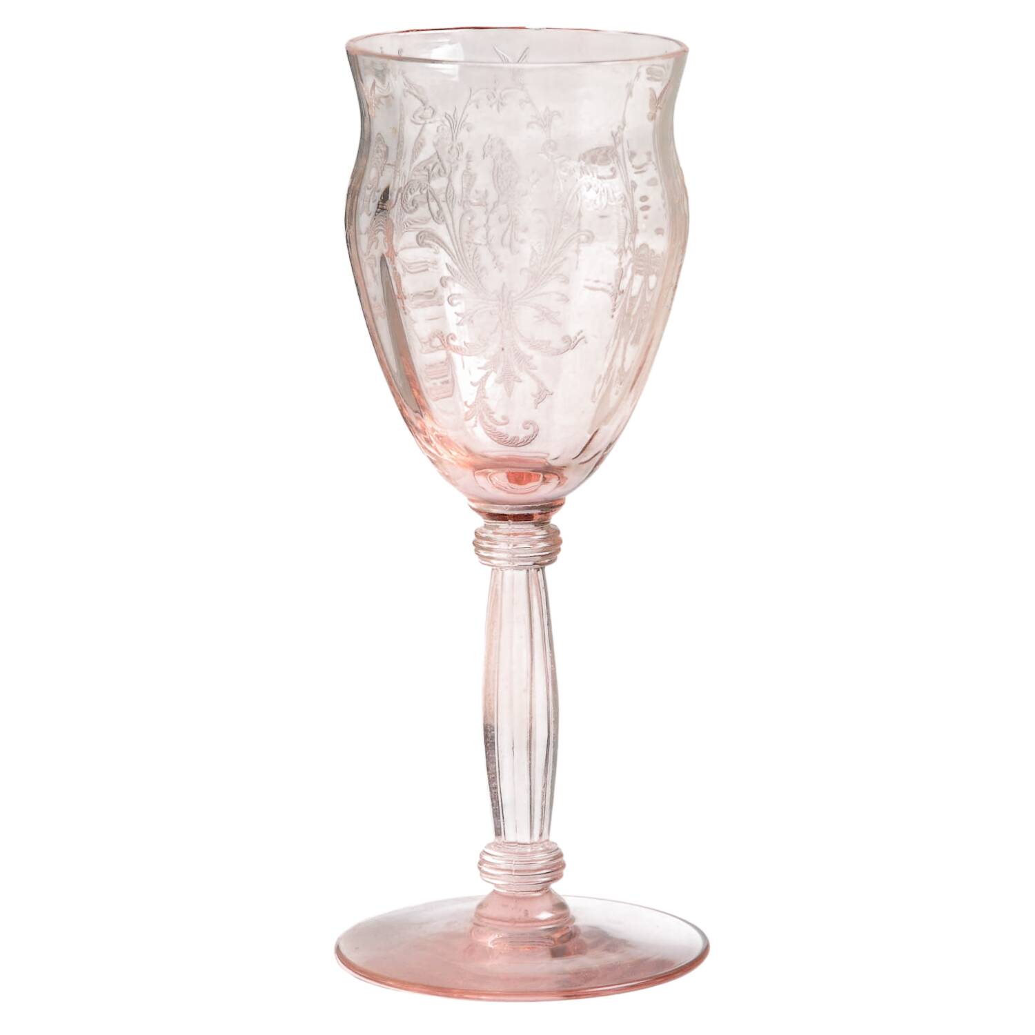 Empire Pink (Stem 15018) Wine Glass by Tiffin-Franciscan-1