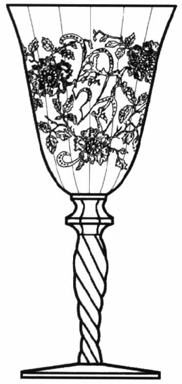 Etch 601 Water Goblet by Tiffin-Franciscan-1