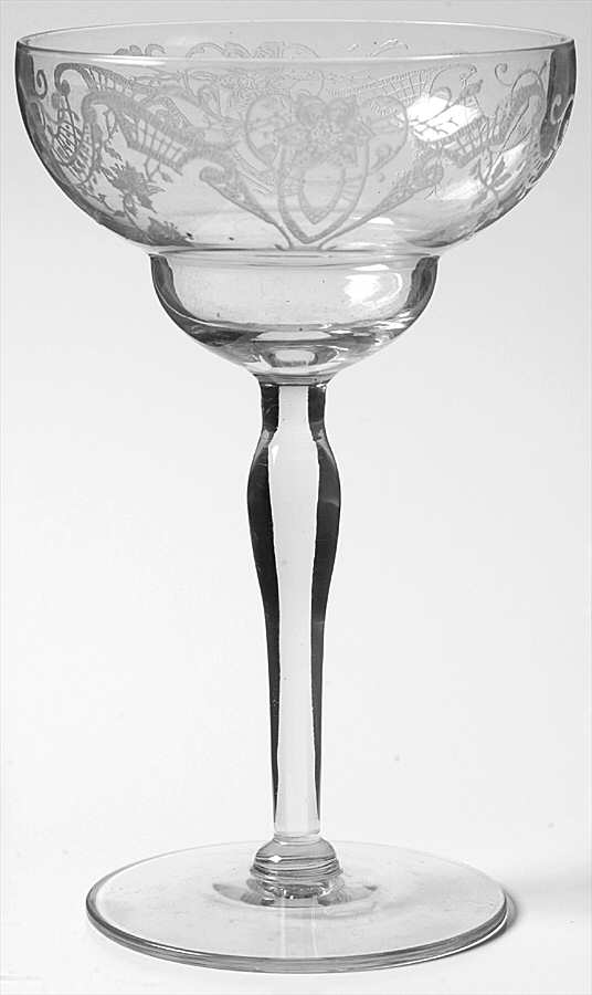Etch 602 Champagne/Tall Sherbet by Tiffin-Franciscan-1