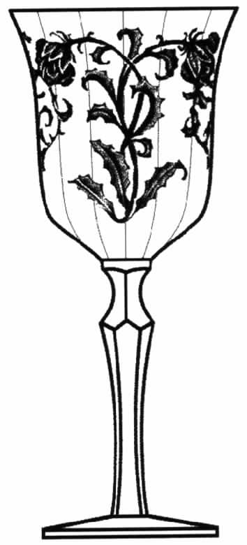 Etch 604 Water Goblet by Tiffin-Franciscan-1