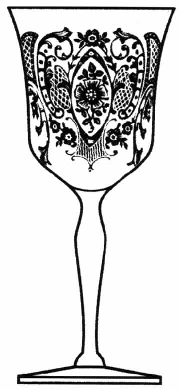 Etch 609 Water Goblet by Tiffin-Franciscan-1