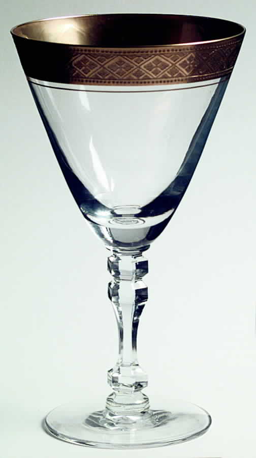 Evening Reflections Gold Water Goblet by Tiffin-Franciscan-1