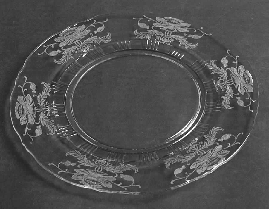 Flanders Clear (Stem 15024-024) Luncheon Plate by Tiffin-Franciscan-1