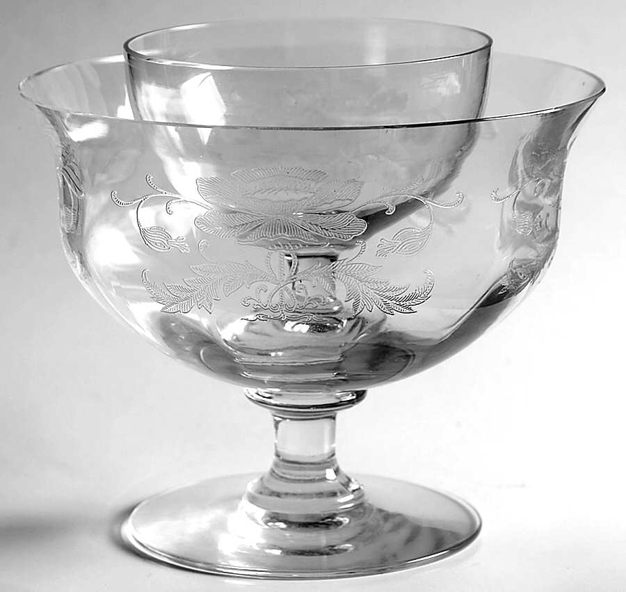 Flanders Clear (Stem 15024-024) Grapefruit and Liner by Tiffin-Franciscan-1