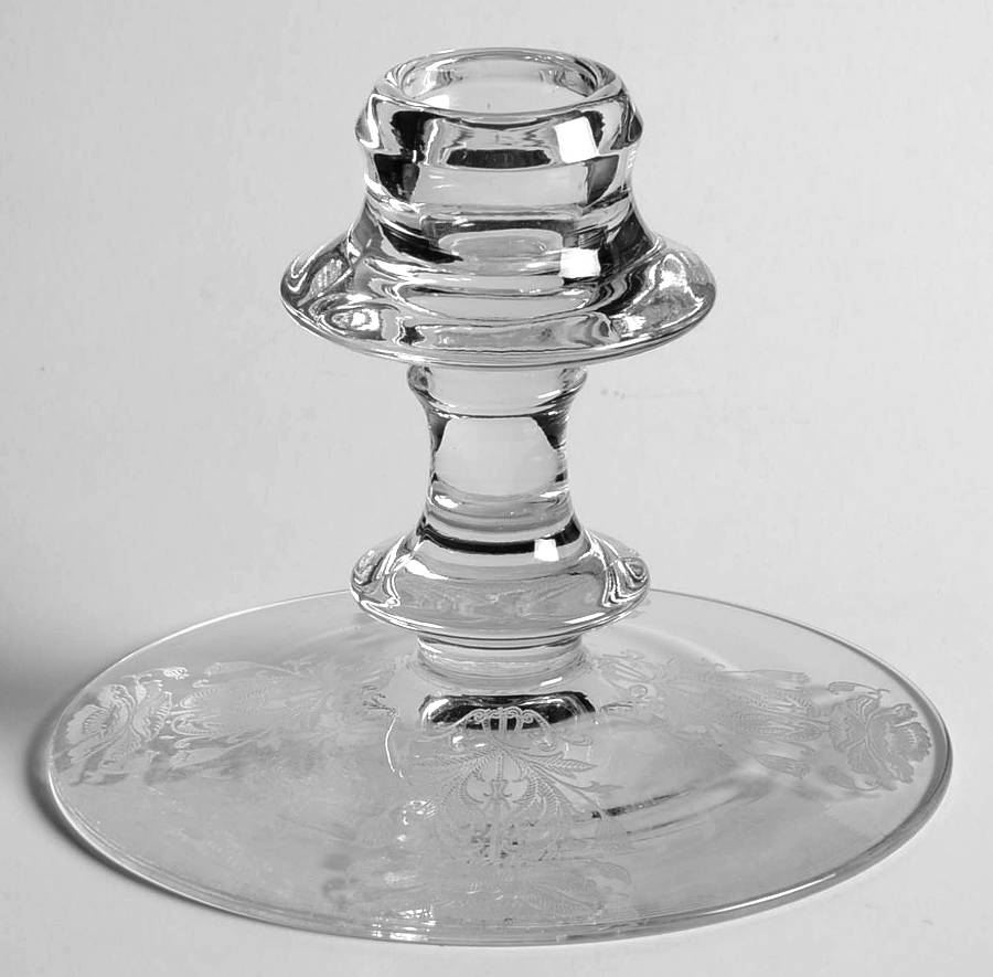 Flanders Clear (Stem 15024-024) Single Light Candlestick by Tiffin-Franciscan-1