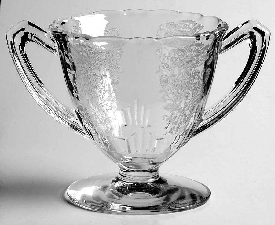 Flanders Clear (Stem 15024-024) Footed Open Sugar by Tiffin-Franciscan-1
