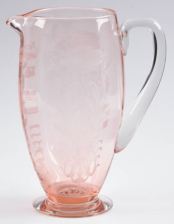 Flanders Pink (Stem 024-15024) Pitcher by Tiffin-Franciscan-1