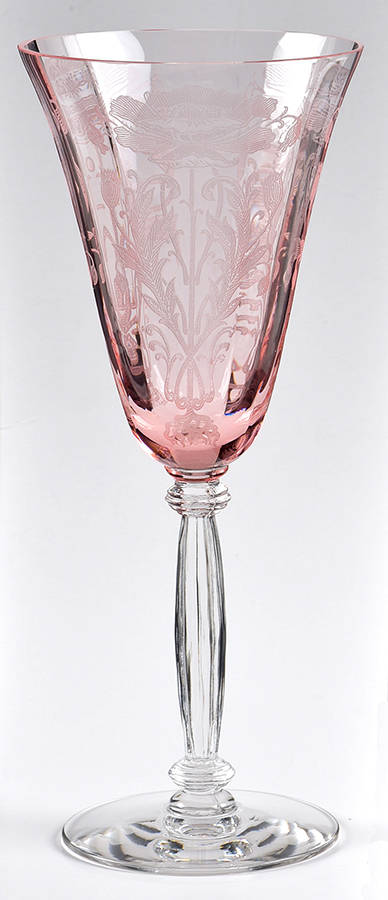Flanders Pink (Stem 024-15024) Water Goblet by Tiffin-Franciscan-1
