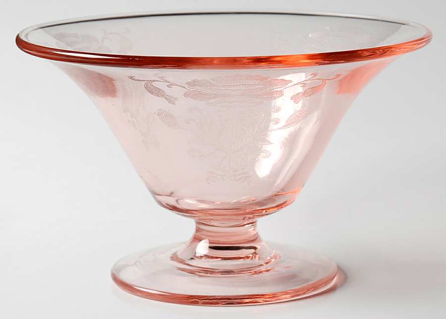 Flanders Pink (Stem 024-15024) Round Compote (Height X Width) by Tiffin-Franciscan-1