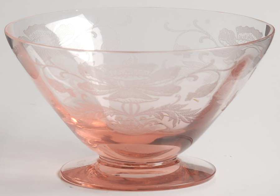 Flanders Pink (Stem 024-15024) Footed Sundae Glass by Tiffin-Franciscan-1