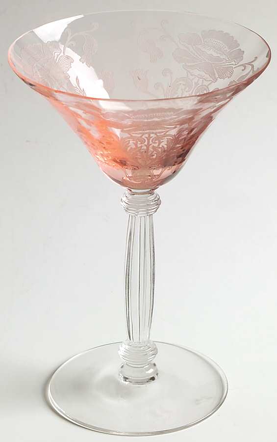 Flanders Pink (Stem 024-15024) Champagne/Tall Sherbet by Tiffin-Franciscan-1