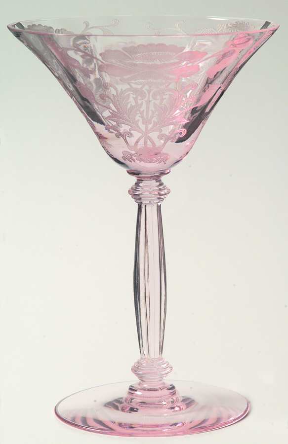 Flanders Pink (Stem 024-15024) Champagne/Tall Sherbet by Tiffin-Franciscan-1