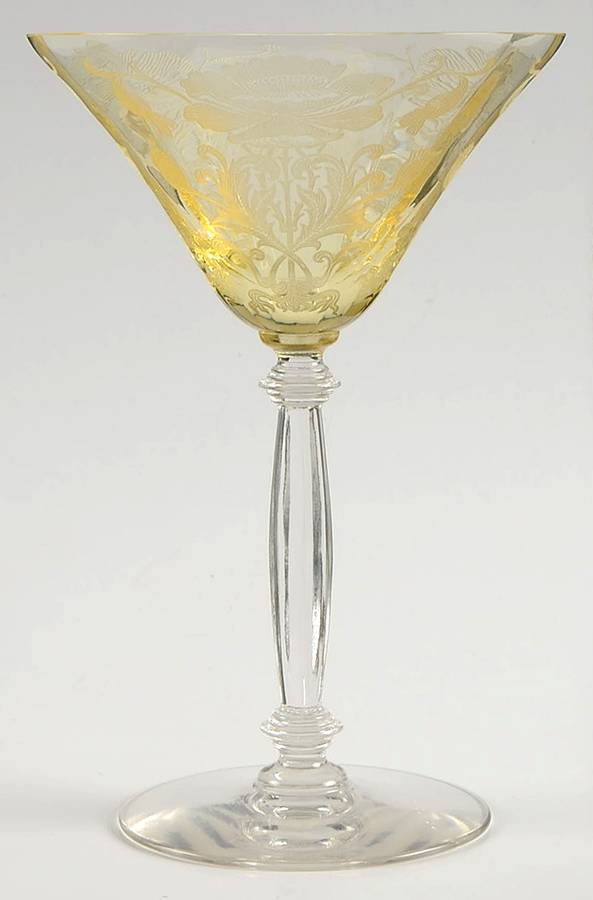Flanders Yellow (Stem 024-15024) Champagne/Tall Sherbet by Tiffin-Franciscan-1