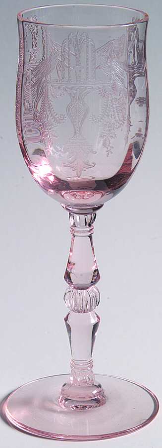 Fontaine Pink Water Goblet by Tiffin-Franciscan-1