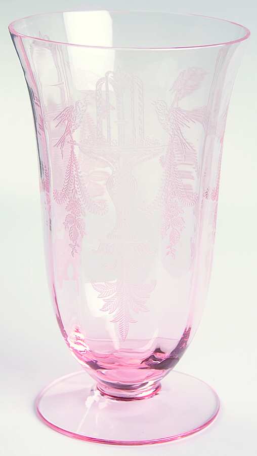 Fontaine Pink 10 Oz Footed Tumbler by Tiffin-Franciscan-1