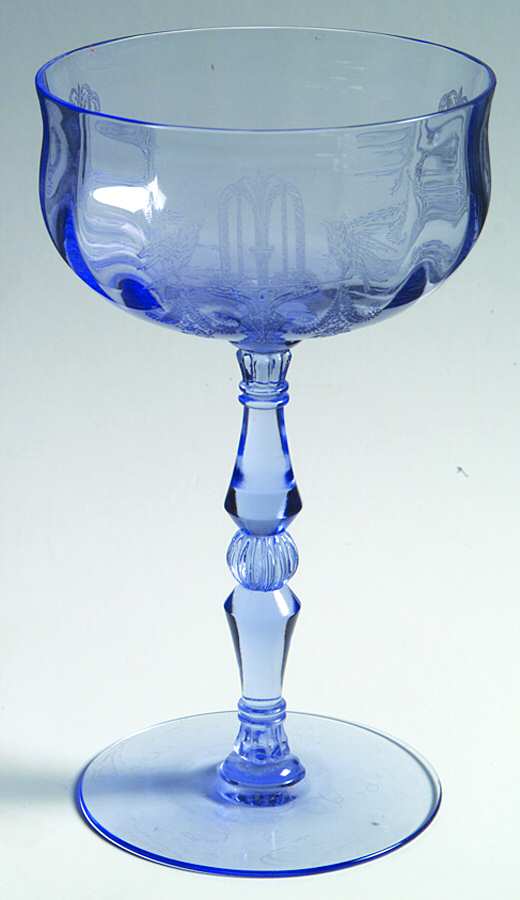 Fontaine All Twilight (Blue) Champagne/Tall Sherbet by Tiffin-Franciscan-1