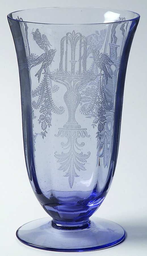Fontaine All Twilight (Blue) 10 Oz Footed Tumbler by Tiffin-Franciscan-1