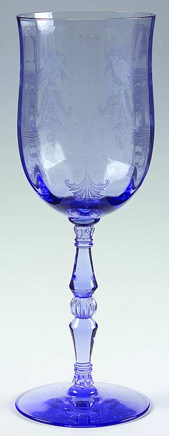 Fontaine All Twilight (Blue) Water Goblet by Tiffin-Franciscan-1
