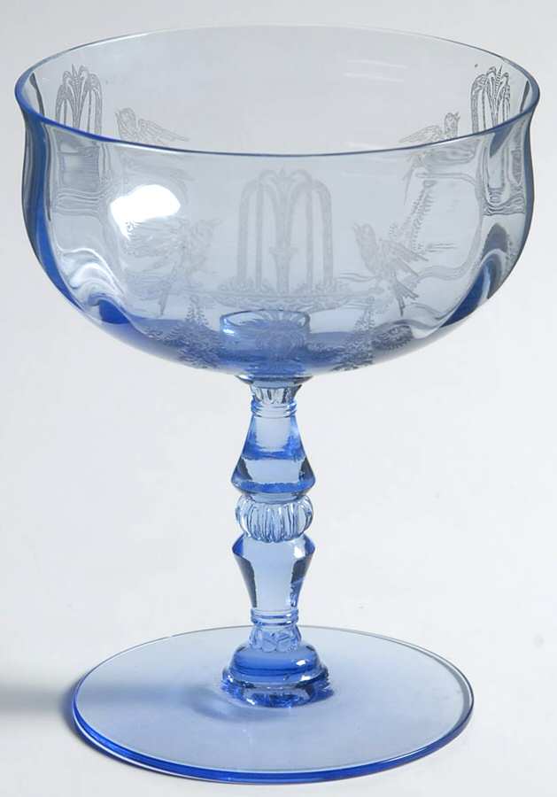 Fontaine All Twilight (Blue) Sundae Glass by Tiffin-Franciscan-1