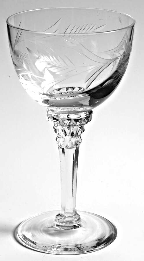 Forever Yours (Gray Cut Wheat) Wine Glass by Tiffin-Franciscan-1