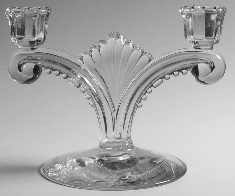 Forever Yours (Polished Cut) Double Light Candlestick by Tiffin-Franciscan-1