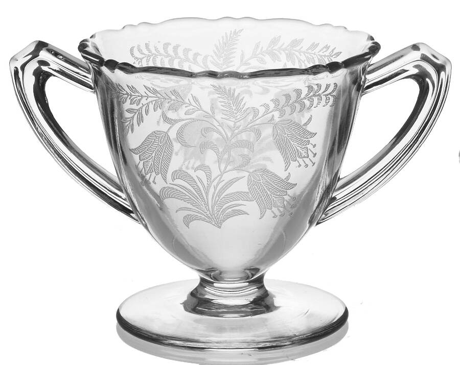 Fuchsia (Etched) Open Sugar by Tiffin-Franciscan-1