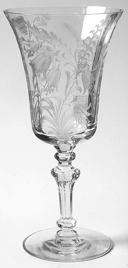 Fuchsia (Etched) Water Goblet by Tiffin-Franciscan-1