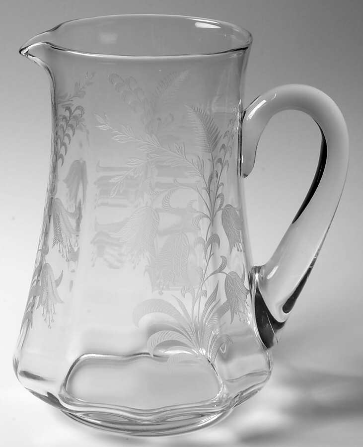 Fuchsia (Etched) 64 Oz Pitcher by Tiffin-Franciscan-1