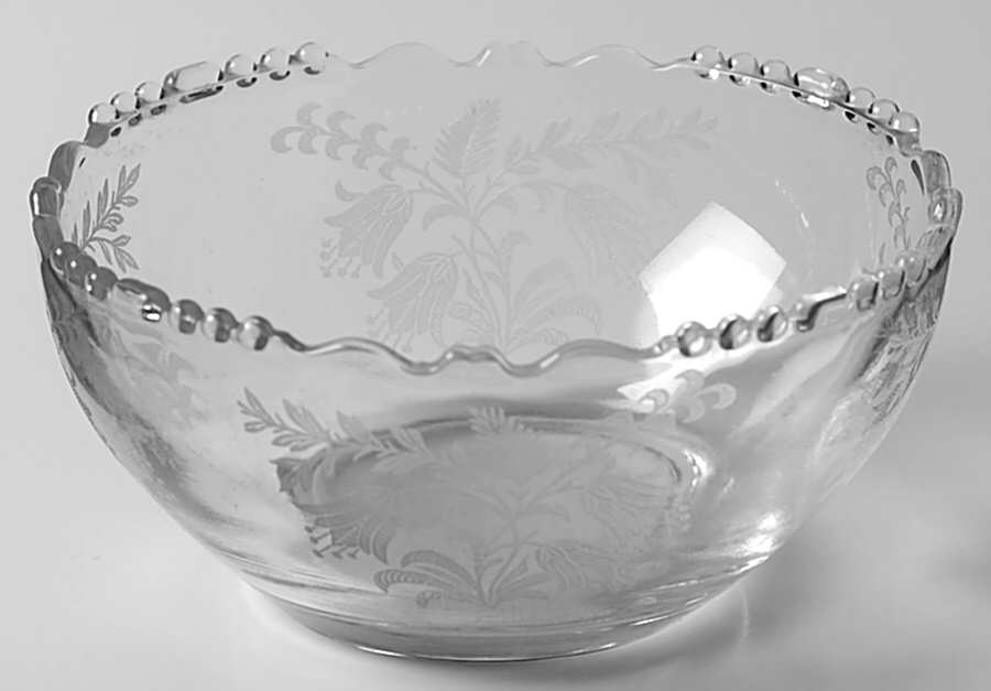 Fuchsia (Etched) Mayonnaise Bowl, Bowl Only by Tiffin-Franciscan-1